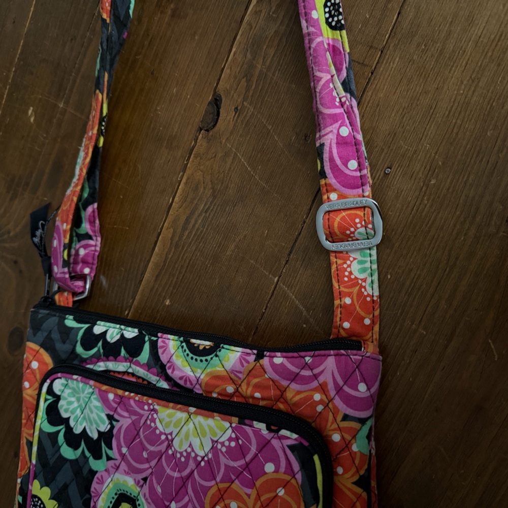 Vera Bradley Floral Quilted Shoulder crossbody Bag Purse Wallet - Picture 6 of 11